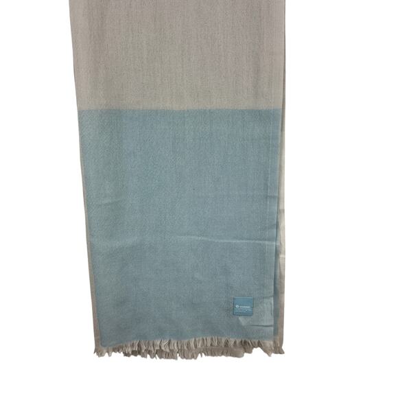Lululemon Long Rectangle Scarf Lightweight Wool Blue Ombre - Picture 3 of 6